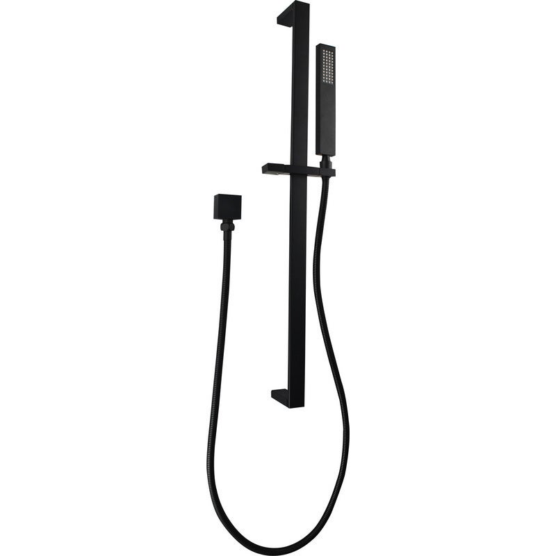 Handheld Shower Head Spray w/ Sliding Rail in BlackHandheld Shower Head Spray w/ Sliding Rail in Black
