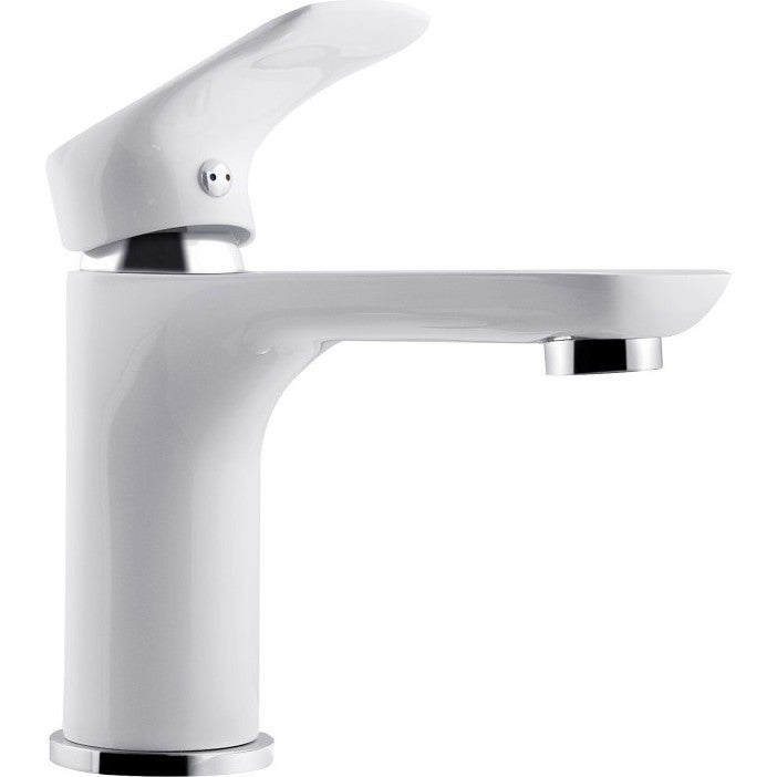 Bathroom Basin Sink Mixer Tap Faucet in White 135mmBathroom Basin Sink Mixer Tap Faucet in White 135mm