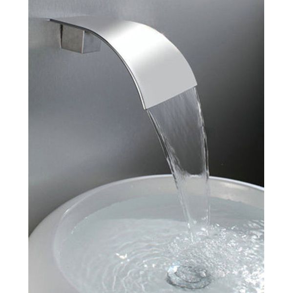 Wall Mounted Waterall Basin & Bath Spout in ChromeWall Mounted Waterall Basin & Bath Spout in Chrome