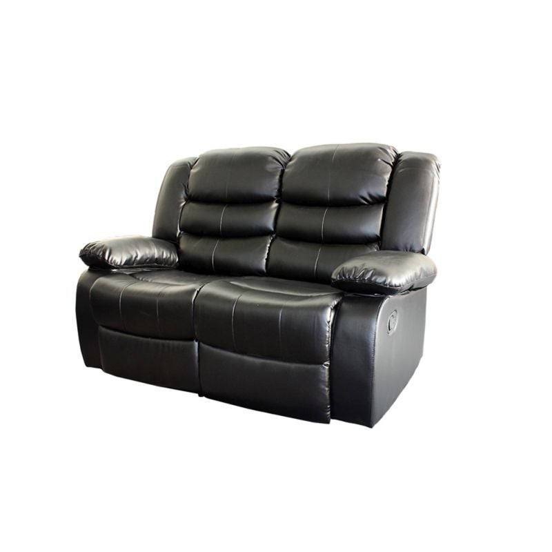 2 Seat Recliner Couch Chair in Black Bonded Leather2 Seat Recliner Couch Chair in Black Bonded Leather