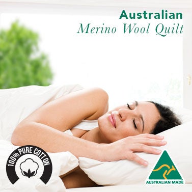 Australian Made Winter Weight Merino Wool Bed QuiltAustralian Made Winter Weight Merino Wool Bed Quilt