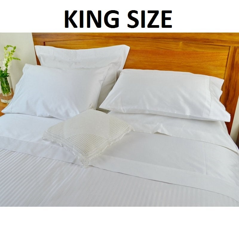 1250 TC White King Bed Sheet Sets with Pure Cotton1250 TC White King Bed Sheet Sets with Pure Cotton