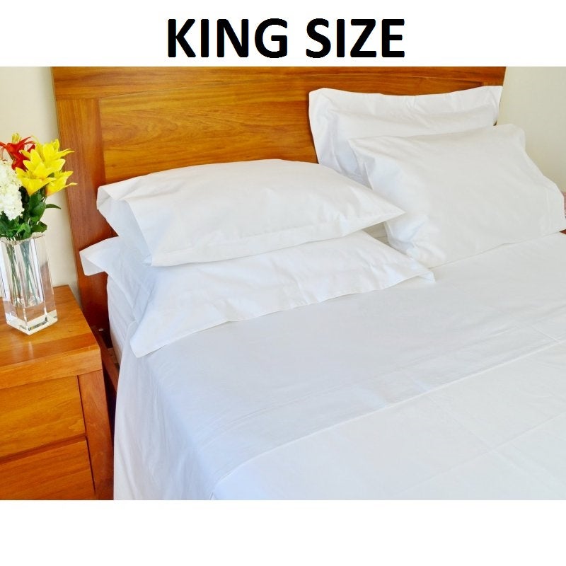 1500 TC White King Bed Sheet Sets with Pure Cotton1500 TC White King Bed Sheet Sets with Pure Cotton