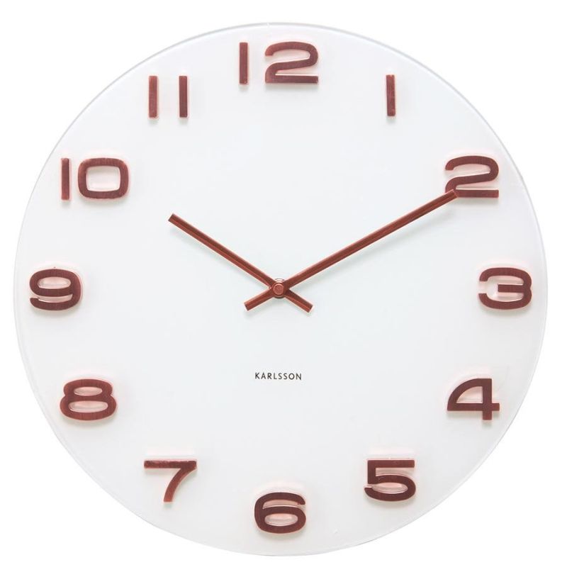 Karlsson Wall Clock Vintage Round White Copper Buy Modern Clocks