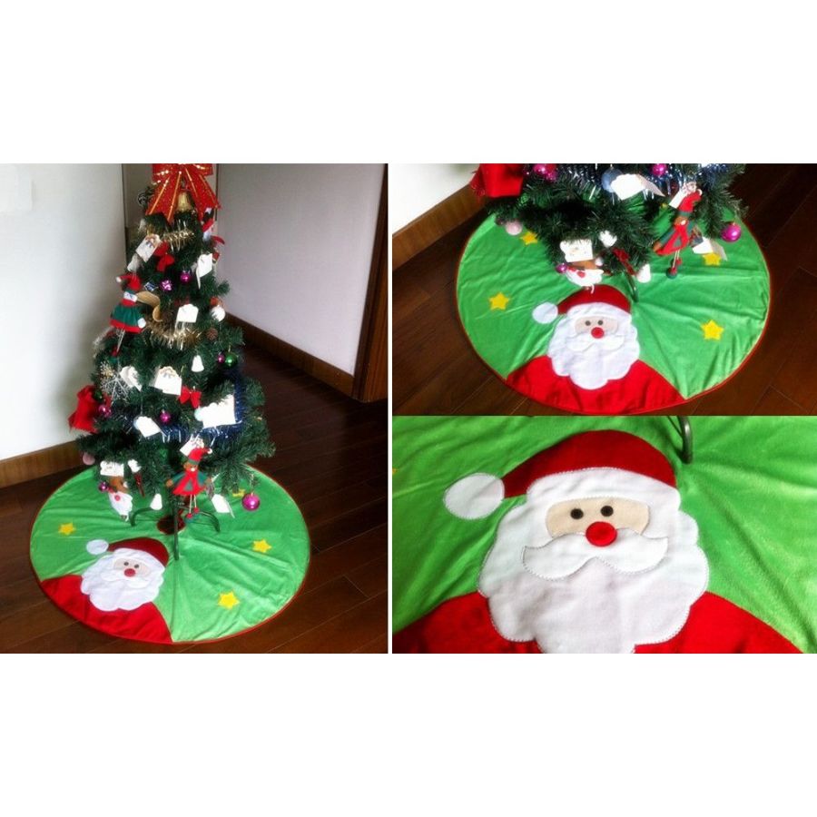 green santa velour christmas tree skirt 106cm buy under green santa velour christmas tree skirt 106cm buy under