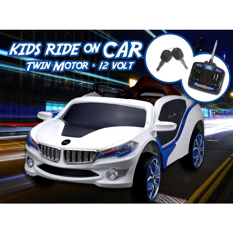 Kid's Electric White Luxury BMW Ride On Car 12VKid's Electric White Luxury BMW Ride On Car 12V