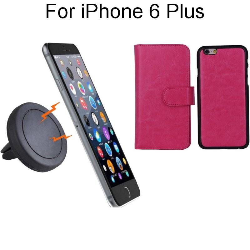 iPhone 6+ Pink Magnetic Case w/ Car Air Vent HolderiPhone 6+ Pink Magnetic Case w/ Car Air Vent Holder