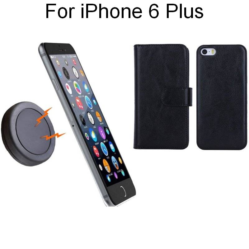 iPhone 6+ Black Magnetic Wallet Case w Phone HolderiPhone 6+ Black Magnetic Wallet Case w Phone Holder