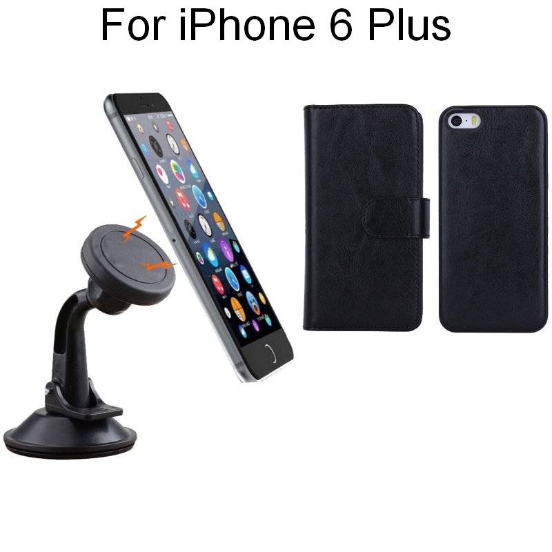iPhone 6+ Black Magnetic Case w/ Suction Car HolderiPhone 6+ Black Magnetic Case w/ Suction Car Holder
