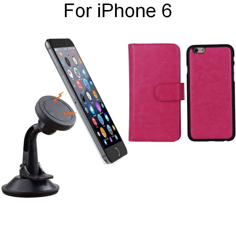 iPhone 6 Pink Magnetic Case w/ Suction Car HolderiPhone 6 Pink Magnetic Case w/ Suction Car Holder
