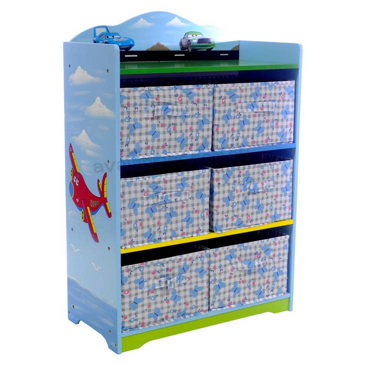 Kid's Aeroplane Toy & Shoe Storage Cube CabinetKid's Aeroplane Toy & Shoe Storage Cube Cabinet