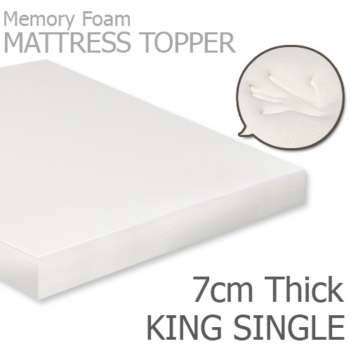 King Single Mattress Topper 7cm Memory Foam Buy 30 50 Sale