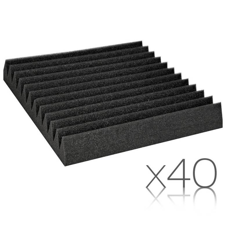 40x 12 Wedge Soundproofing Acoustic Foam 30x30cm40x 12 Wedge Soundproofing Acoustic Foam 30x30cm