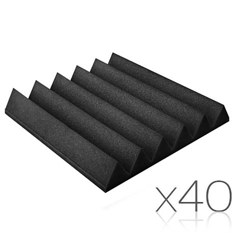 40x Teeth Wedge Soundproofing Acoustic Foam 30x30cm40x Teeth Wedge Soundproofing Acoustic Foam 30x30cm
