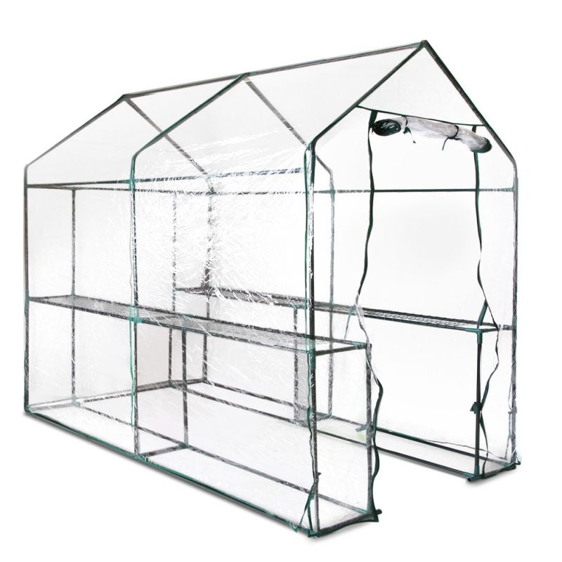 Transparent 4 Shelf Portable Greenhouse 1.9x1.2mTransparent 4 Shelf Portable Greenhouse 1.9x1.2m