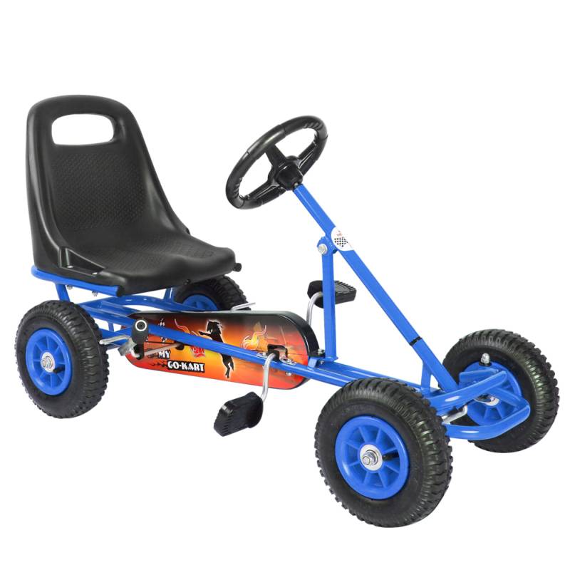 Kids Pedal Powered Racing Ride On Go Kart in Blue Buy Ride On Toys