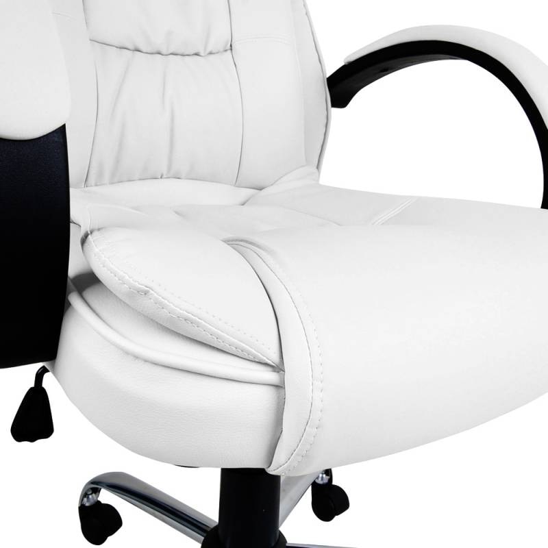 Executive PU Leather Modern Office Chair in White Buy White Office Chairs
