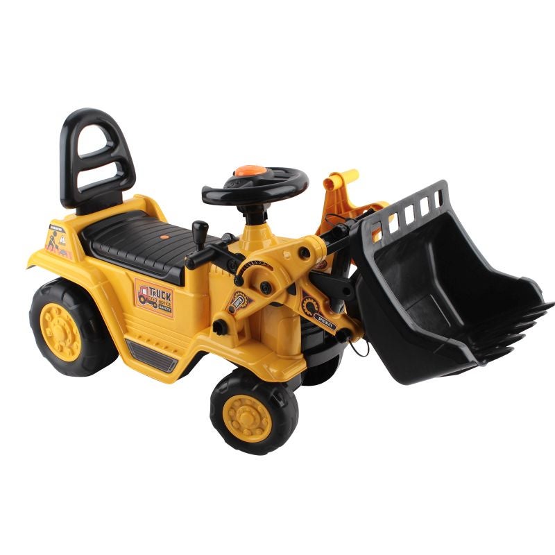 Kids Ride On Car - Bulldozer in Yellow with HelmetKids Ride On Car - Bulldozer in Yellow with Helmet