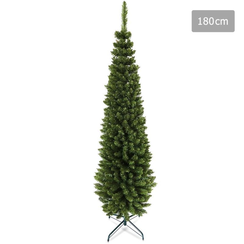 Slim Olive Green Christmas Tree with 500 Tips 180cmSlim Olive Green Christmas Tree with 500 Tips 180cm