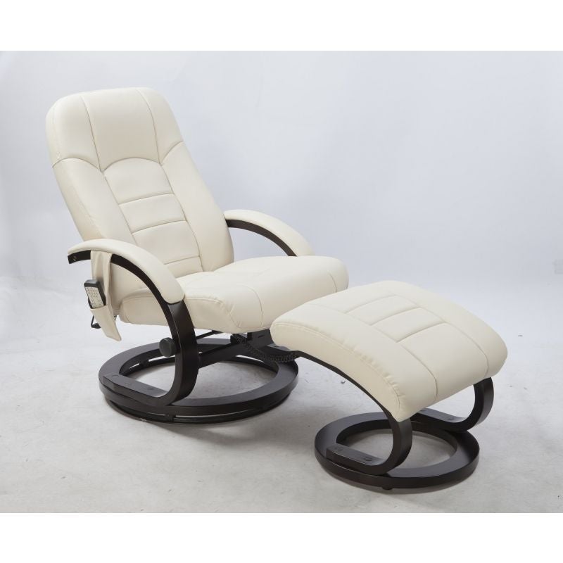 Leather Electric Recliner Massage Chair w/ OttomanLeather Electric Recliner Massage Chair w/ Ottoman