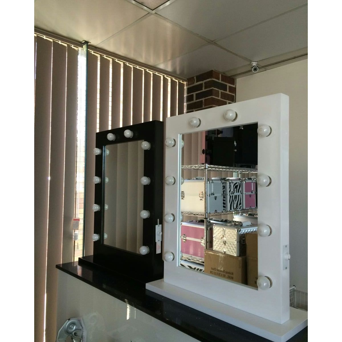 Hollywood Vanity Makeup Mirror With Lights in Black Buy Mirrors