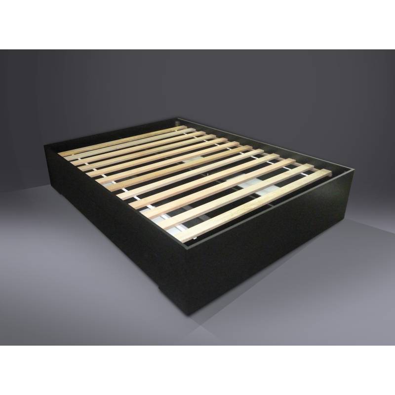 Queen Size Platform Bed Base w/ Side Storage Black Buy Furniture