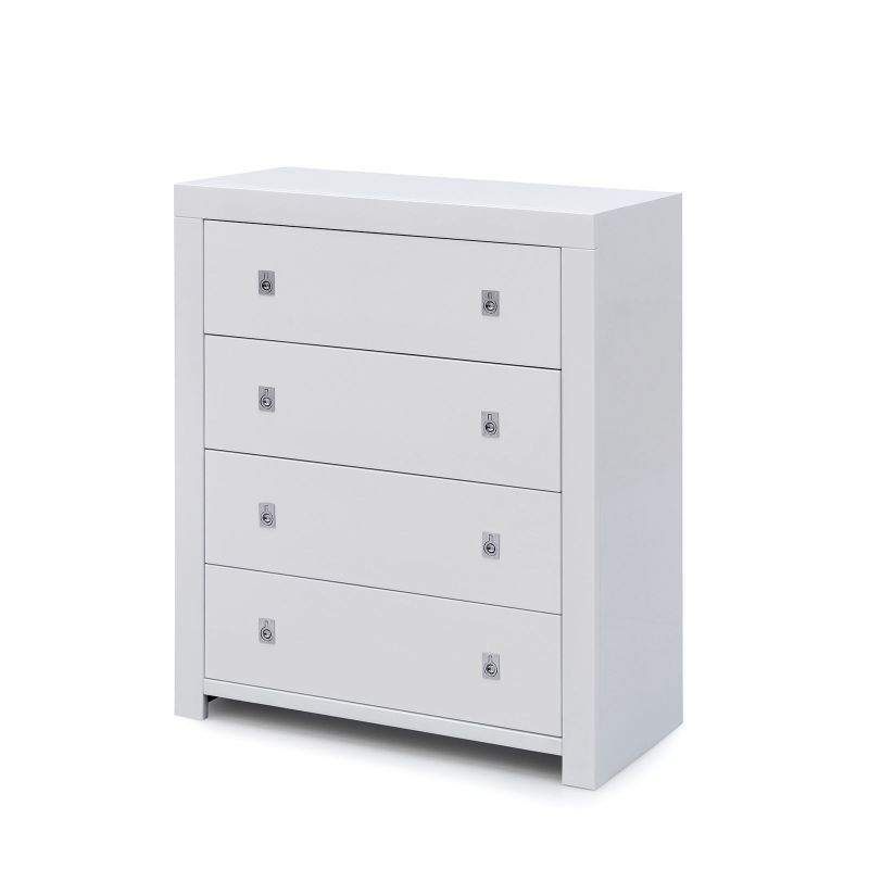 Grace Tallboy w/ 4 Drawers in High Gloss WhiteGrace Tallboy w/ 4 Drawers in High Gloss White