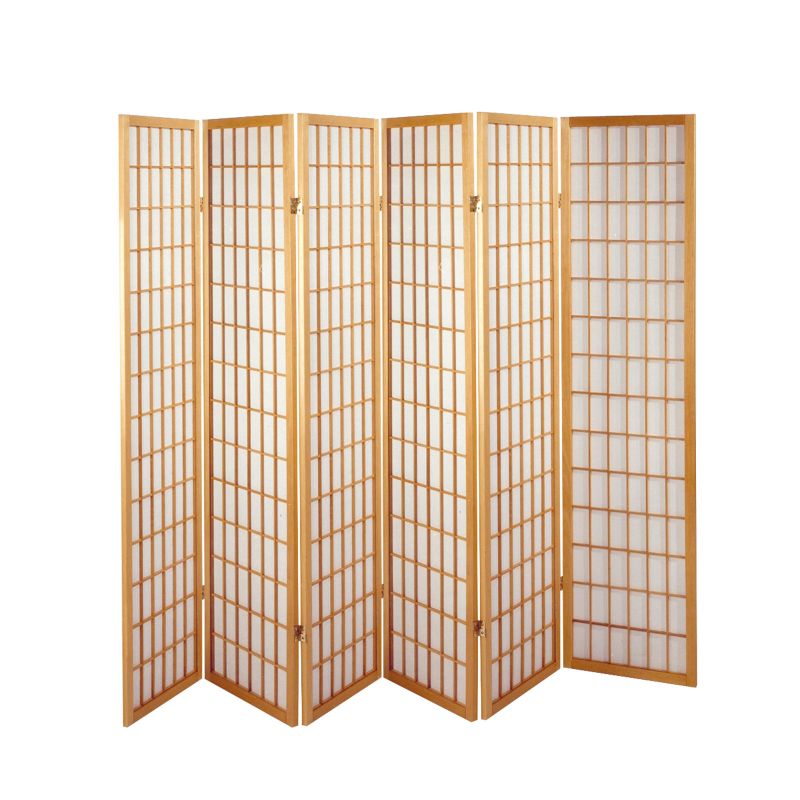 Wooden Natural 6 Panel Screen Room Divider Buy Dividers & Screens