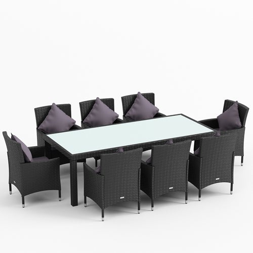 SOLD OUT:Morocco 9Pc Outdoor Dining Set w/ Glass Top TableSOLD OUT:Morocco 9Pc Outdoor Dining Set w/ Glass Top Table