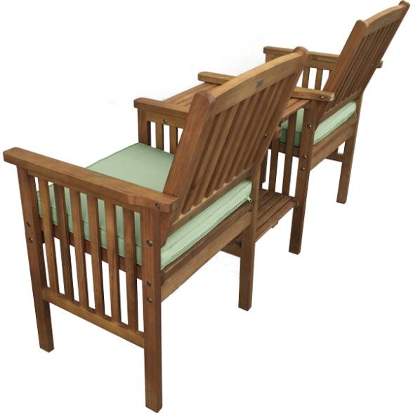 Norfolk Outdoor Wooden Jack and Jill Chair in Green Buy Specials