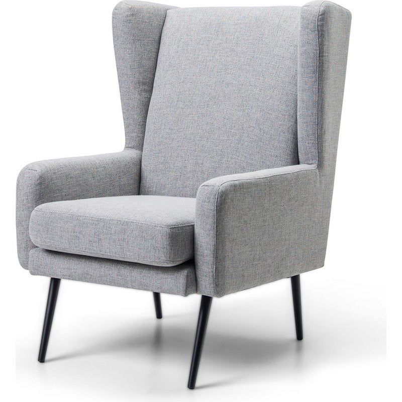 Mozza Scandinavian Fabric Wingback Armchair in GreyMozza Scandinavian Fabric Wingback Armchair in Grey