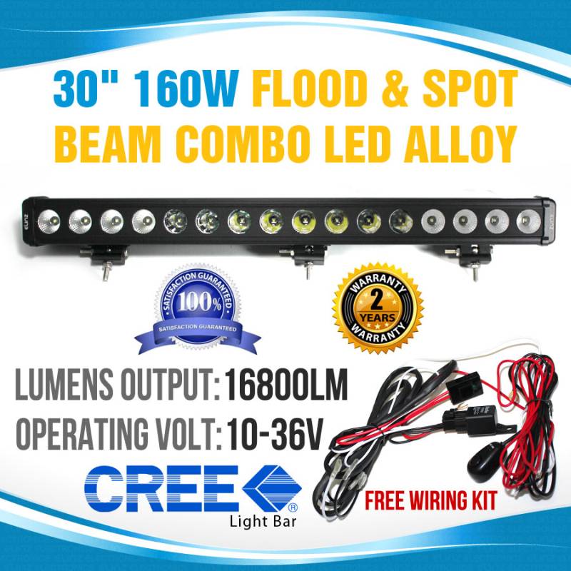 Cree LED Driving Flood Spot Light Bar 30 Inch 160WCree LED Driving Flood Spot Light Bar 30 Inch 160W