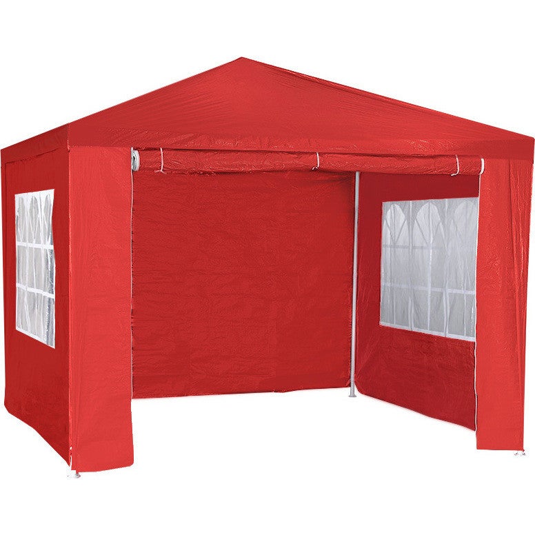 Outdoor Folding Pop Up Marquee Gazebo Red 3x3mOutdoor Folding Pop Up Marquee Gazebo Red 3x3m