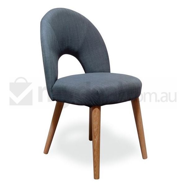 Johansen Steel Fabric Upholstered Oak Dining ChairJohansen Steel Fabric Upholstered Oak Dining Chair