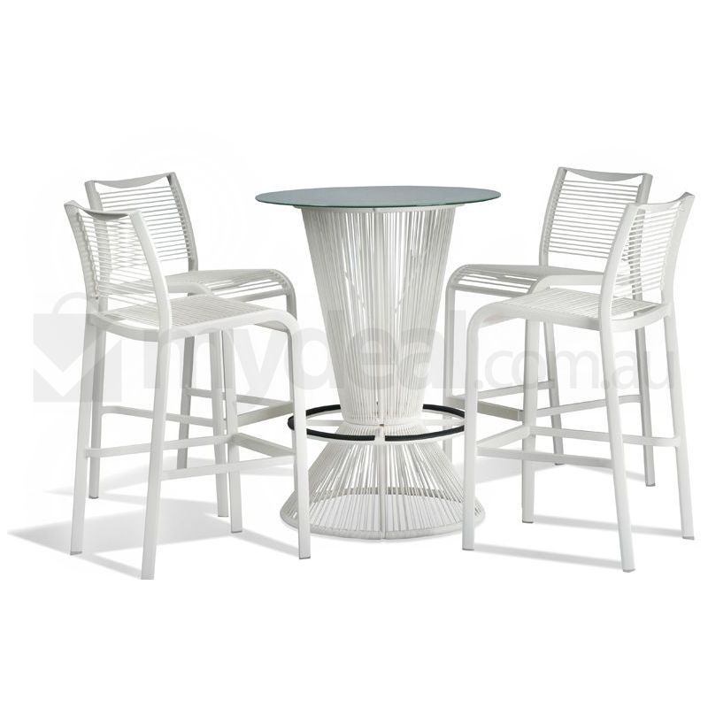 Seychelles White Outdoor Bar Set Aluminium Steel Buy Bar Sets