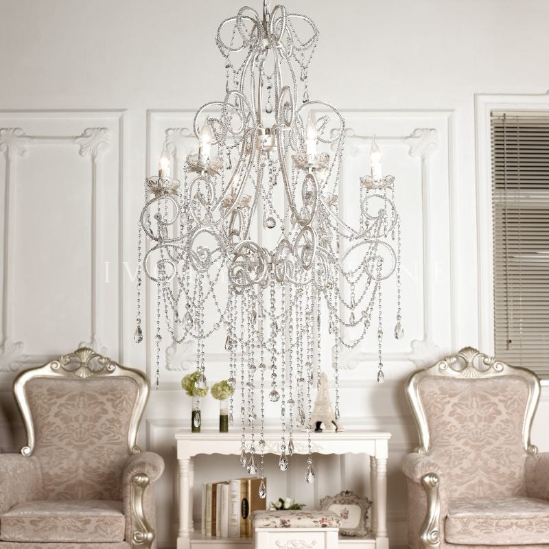 Anastasia Glass Crystal Chandelier with 6 ArmsAnastasia Glass Crystal Chandelier with 6 Arms