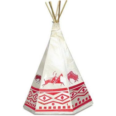 Vilac Kid's Red Indian Teepee Outdoor Play Tent Vilac Kid's Red Indian Teepee Outdoor Play Tent