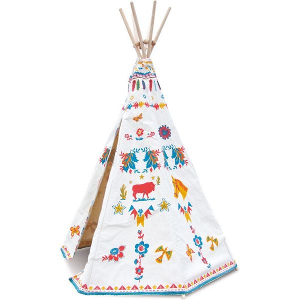 Vilac Kid's Indian Pop Up Teepee Outdoor Play Tent Vilac Kid's Indian Pop Up Teepee Outdoor Play Tent