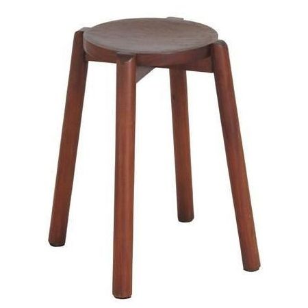 Outdoor Wooden Round Counter Bar Stool in MahoganyOutdoor Wooden Round Counter Bar Stool in Mahogany