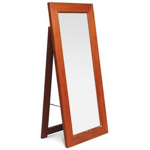 Timber Free Standing Floor Mirror Mahogany 65x150cmTimber Free Standing Floor Mirror Mahogany 65x150cm