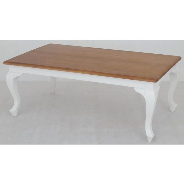 Queen Ann Timber Coffee Table White w/ Caramel TopQueen Ann Timber Coffee Table White w/ Caramel Top
