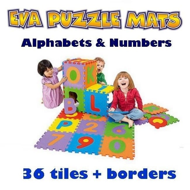 36pc Kids Puzzle Play Mat with Alphabet and Numbers36pc Kids Puzzle Play Mat with Alphabet and Numbers