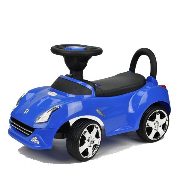 Kids Racing Ride On Car Push & Pull Toy in BlueKids Racing Ride On Car Push & Pull Toy in Blue