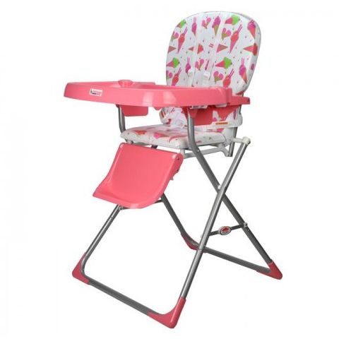Toddler Baby High Chair in Pink w/ Ice Cream PrintToddler Baby High Chair in Pink w/ Ice Cream Print