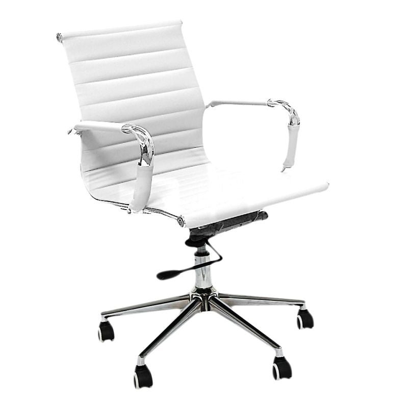 Executive Eames Replica Mid Back White Office Chair | Buy Boardroom Chairs